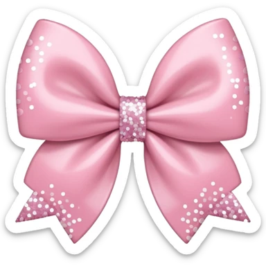 super pale pink bow confetti but the paper confetti are the pale pink bows all spread out with white tiny glitter sticker
