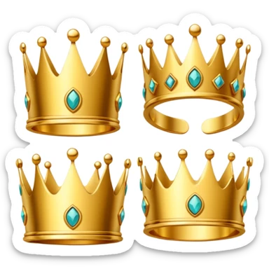 anillos con coronas sticker