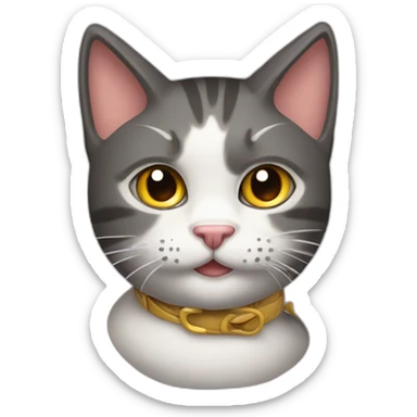 Gato con espejulos sticker