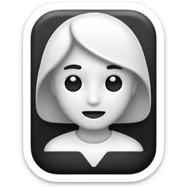 about/ information black n white icon i sticker