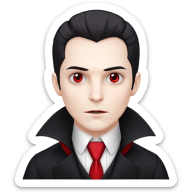 vampire with coat long collars with tie sticker