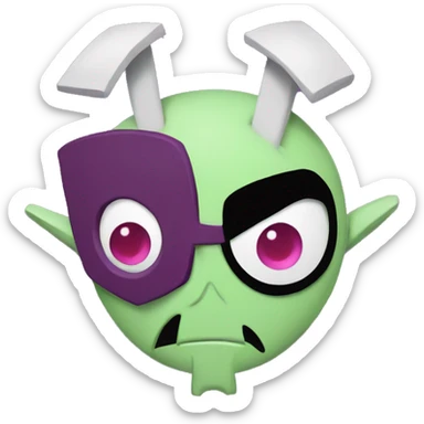Invader zim  sticker