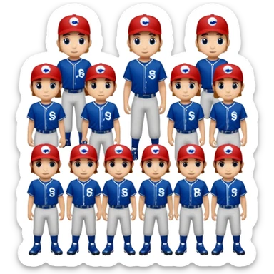 quiero dos equipos enemigos de baseball  sticker