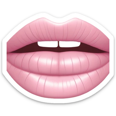 Pastel pink lipstick print  sticker