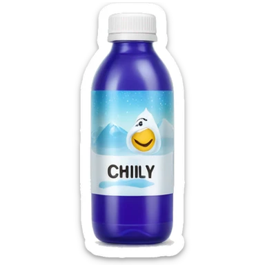 bottle of gel with label that says "chilly" sticker