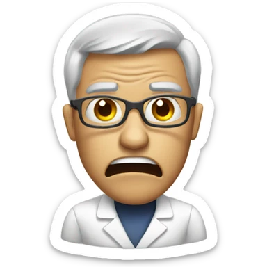 very angry teacher for chemistry  sticker