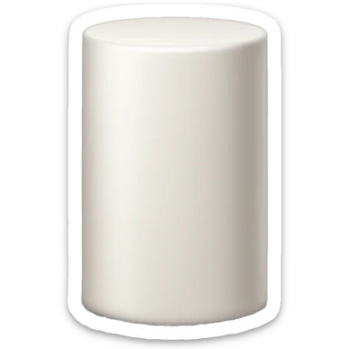 White skin Colored cylinder with round top and bottom sticker