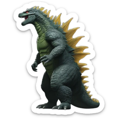 Godzilla (proportional)calm (realistic) (Godzilla King of the Monsters, 2019) sticker