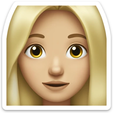 blonde girl with grey-green eyes and chubby cheeks sticker