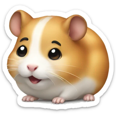 Pooping hamster sticker