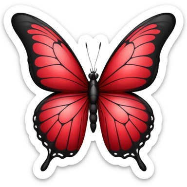 butterfly dark red gradient sticker