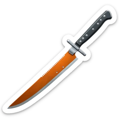 a machete from the Friday the 13th movie sticker