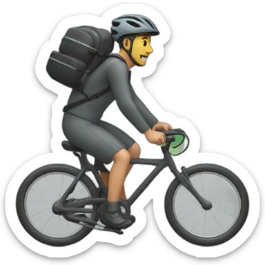 Un homme qui est sur un vélo tout terrain sticker
