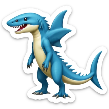 Muddy Swampy Glossy Oily Smooth Sergal-Wickerbeast-Protogen-Primagen-Shark-fusion-animal-Fakemon-hybrid-creature, full body   sticker