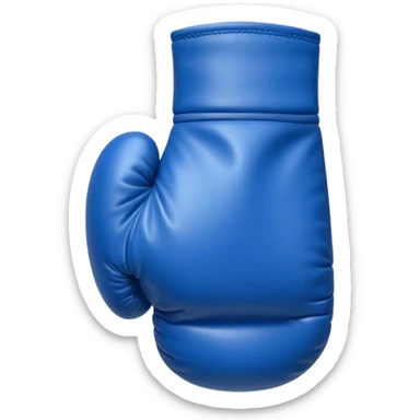 singular blue boxing glove with the back facing frontwards and pointed up sticker