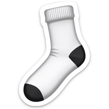 a blackened white sock sticker