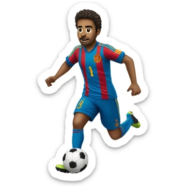 jugador de futbol español con pelo rizado  sticker