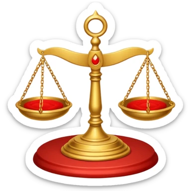 Create a casting sigil inspired by the wizard101 balance school using base color sand and trim color red. A golden scale in the middle as a focus  sticker