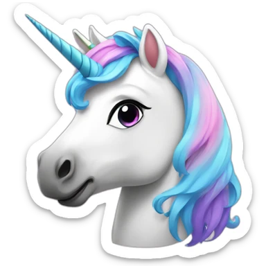 rainbow unicorn party sticker