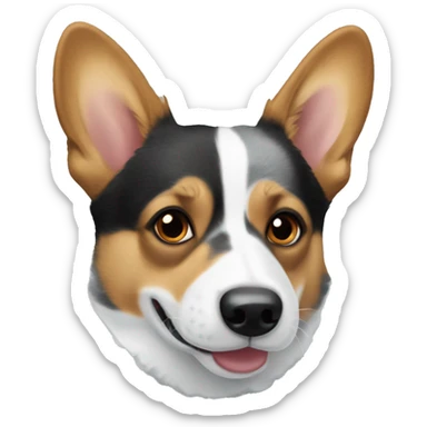 Corgi crossed with a blue heeler sticker