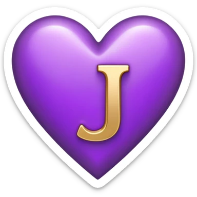 The Letter “j” inside a Purple Heart sticker