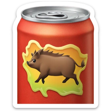 Baked Apple boar Energy Drink can  sticker