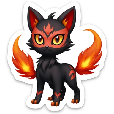 Meloetta-Darkrai-Litten-Pokémon-Fakémon-fusion-hybrid-creature sticker