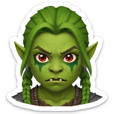 orc girl sticker