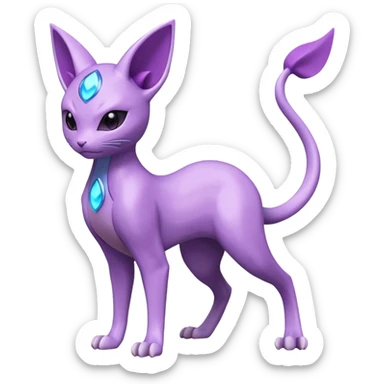 Miraidon-Espeon-Mewtwo-Fakémon-hybrid-creature (full body)  sticker