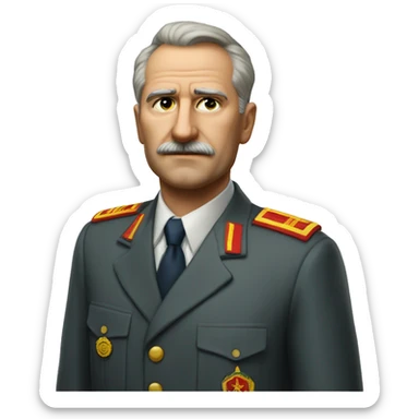 soviet engineer diplomat full scale photoealistic serious sticker