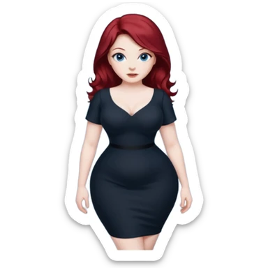 Naked curvy big ass booty pale skin dark red hair blue eyes sticker