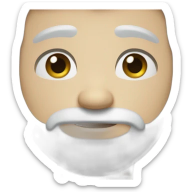 fifty white Man beard short hair blue eyes sticker