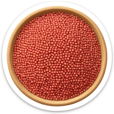 red and white quinoa sticker