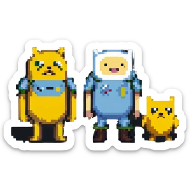 finn and jake from adventure time sticker