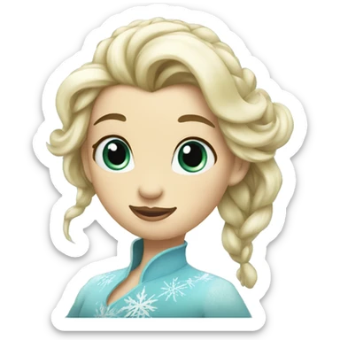 duck with hair like elsa from frozen sticker
