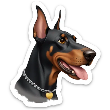doberman joyeux sticker