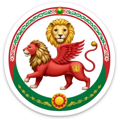 Iranian flag when javid shah was in power sticker