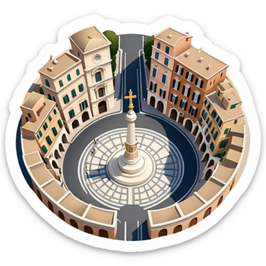piazza di spagna view from up above
no square style no frame png style 
no squared only building sticker