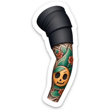 Full sleeve tattooed arm sticker