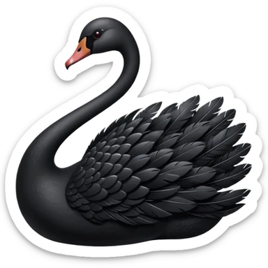 Black swan that looks exactly like this 🦢 sticker