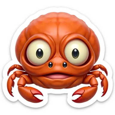 a crabadabadooda face, big eyes, tubblewubble, loolaapapoo, very wrinkly, bingblogo, crab,  SCREAMING, SCARES, WRINKLY, WRINKLES, sloopa, small mouth loobadooba, consquinto, lalalalabingbong, glossy eyes, maalardo , MAMAMALRHEGVXOSU, HDDISHIAGDUEHAIDYDTBWCAXCXZZXOXOSBSJWK sticker