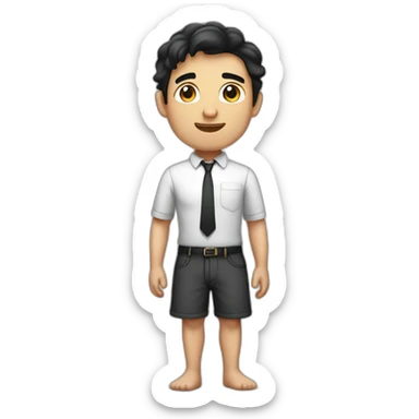 Standing handsome mathematician with dark hair in boxers sticker