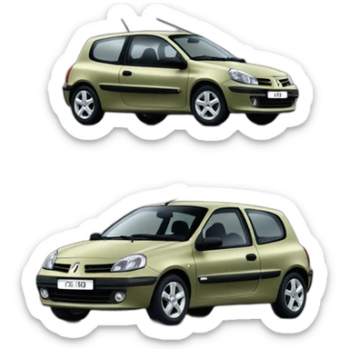 Renault Clio 2 Light Olive sticker