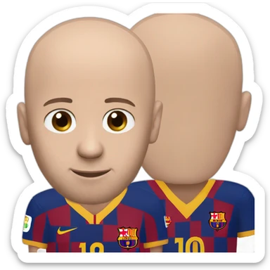 Bald Lionel Messi sticker