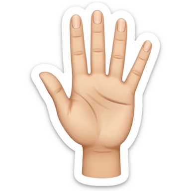 A open hand with middle finger down rest all straight  sticker