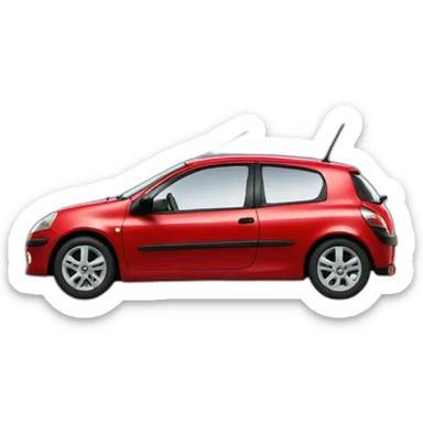 Renault clio red 2003 side view sticker