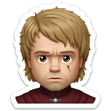 Tyrion Lannister  from Games of throne character face only front face sticker