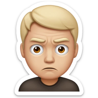 Fed up emoji face sticker