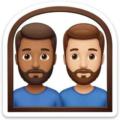 the man with the opposite view in the mirror sticker