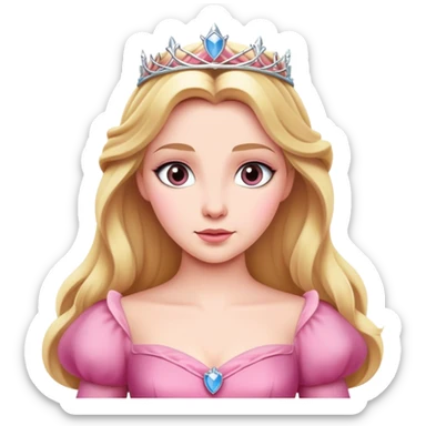 princess aurora wearing pink sticker